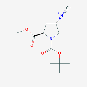 molecular formula C12H18N2O4 B13542770 (2R,4S)-1-[(tert-butoxy)carbonyl]-4-isocyano-2-(methoxycarbonyl)pyrrolidine 