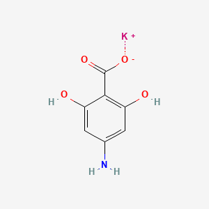 molecular formula C7H6KNO4 B13542777 Potassium4-amino-2,6-dihydroxybenzoate 