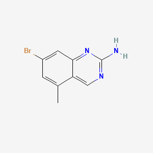 molecular formula C9H8BrN3 B13542792 7-Bromo-5-methylquinazolin-2-amine 