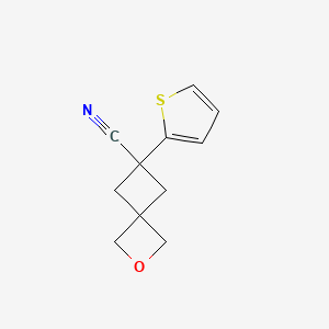 6-(Thiophen-2-yl)-2-oxaspiro[3.3]heptane-6-carbonitrile