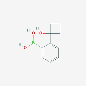 molecular formula C10H13BO3 B13542821 (2-(1-Hydroxycyclobutyl)phenyl)boronic acid 