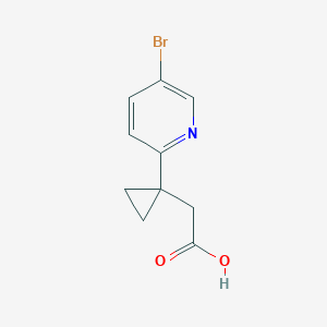 2-[1-(5-Bromopyridin-2-yl)cyclopropyl]acetic acid