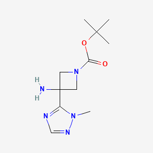 tert-butyl3-amino-3-(1-methyl-1H-1,2,4-triazol-5-yl)azetidine-1-carboxylate