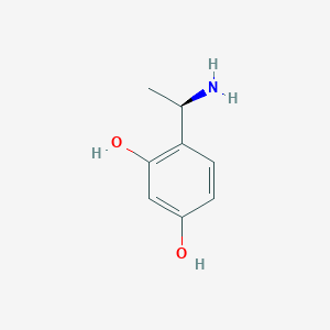 molecular formula C8H11NO2 B13542861 4-[(1R)-1-aminoethyl]benzene-1,3-diol CAS No. 1228571-73-0