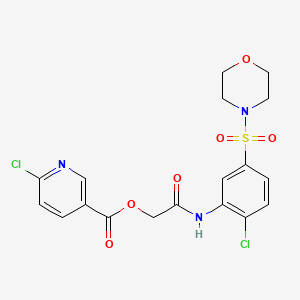 [2-(2-Chloro-5-morpholin-4-ylsulfonylanilino)-2-oxoethyl] 6-chloropyridine-3-carboxylate