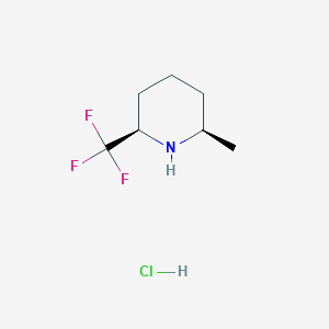 molecular formula C7H13ClF3N B13542924 (2R,6R)-2-Methyl-6-(trifluoromethyl)piperidine hydrochloride 