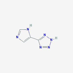 molecular formula C4H4N6 B13542941 5-(1H-imidazol-4-yl)-1H-1,2,3,4-tetrazole 