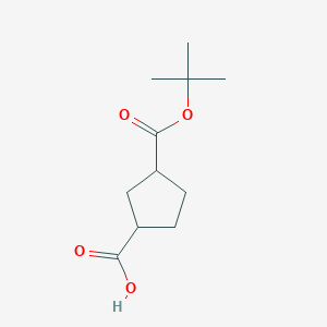 molecular formula C11H18O4 B13542952 3-(Tert-butoxycarbonyl)cyclopentanecarboxylic acid 