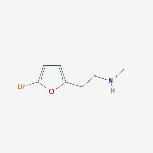 molecular formula C7H10BrNO B13543028 2-(5-Bromofuran-2-yl)-N-methylethan-1-amine 