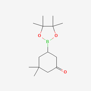 3,3-Dimethyl-5-(tetramethyl-1,3,2-dioxaborolan-2-yl)cyclohexan-1-one