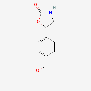 molecular formula C11H13NO3 B13543057 5-(4-(Methoxymethyl)phenyl)oxazolidin-2-one 