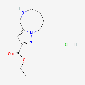 molecular formula C11H18ClN3O2 B13543067 ethyl4H,5H,6H,7H,8H,9H-pyrazolo[1,5-a][1,4]diazocine-2-carboxylatehydrochloride CAS No. 2839157-81-0