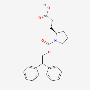 (R)-3-(1-(((9H-Fluoren-9-yl)methoxy)carbonyl)pyrrolidin-2-yl)propanoic acid