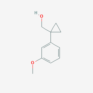 molecular formula C11H14O2 B13543115 [1-(3-Methoxy-phenyl)-cyclopropyl]-methanol 