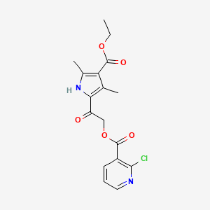 [2-(4-ethoxycarbonyl-3,5-dimethyl-1H-pyrrol-2-yl)-2-oxoethyl] 2-chloropyridine-3-carboxylate