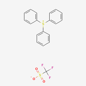molecular formula C19H15F3O3S2 B1354313 三苯磺鎓三氟甲磺酸盐 CAS No. 66003-78-9
