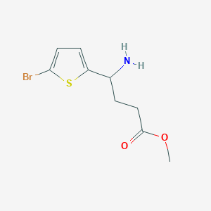 molecular formula C9H12BrNO2S B13543137 Methyl 4-amino-4-(5-bromothiophen-2-yl)butanoate 