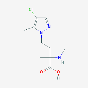 4-(4-Chloro-5-methyl-1h-pyrazol-1-yl)-2-methyl-2-(methylamino)butanoic acid