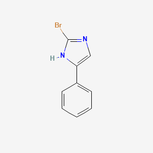 molecular formula C9H7BrN2 B13543157 2-bromo-5-phenyl-1H-imidazole 