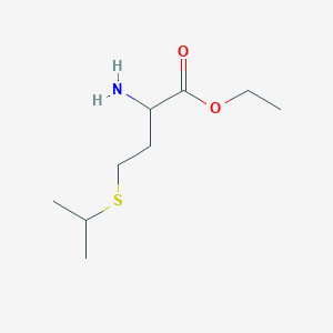 molecular formula C9H19NO2S B13543167 Ethyl s-isopropylhomocysteinate 