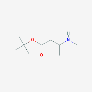 molecular formula C9H19NO2 B13543201 tert-Butyl 3-(methylamino)butanoate 