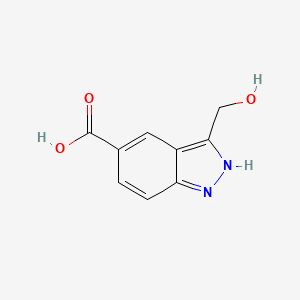 molecular formula C9H8N2O3 B13543210 3-(Hydroxymethyl)-1H-indazole-5-carboxylic acid CAS No. 1082041-77-7