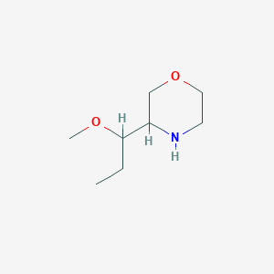 molecular formula C8H17NO2 B13543221 3-(1-Methoxypropyl)morpholine 