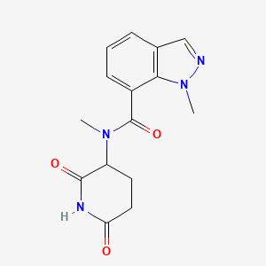 molecular formula C15H16N4O3 B13543263 N-(2,6-dioxo-3-piperidinyl)-N,1-dimethyl-1H-Indazole-7-carboxamide 