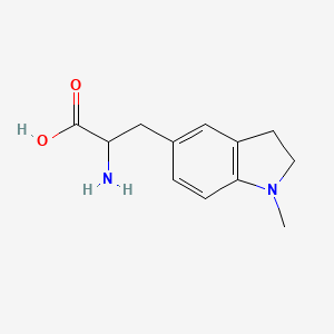 molecular formula C12H16N2O2 B13543279 2-Amino-3-(1-methylindolin-5-yl)propanoic acid 