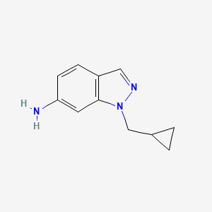 molecular formula C11H13N3 B13543283 1-(Cyclopropylmethyl)-1h-indazol-6-amine 