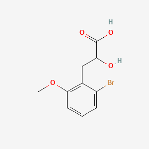 molecular formula C10H11BrO4 B13543323 3-(2-Bromo-6-methoxyphenyl)-2-hydroxypropanoic acid 