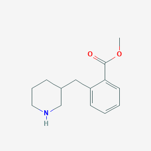 molecular formula C14H19NO2 B13543326 Methyl 2-(3-piperidinylmethyl)benzoate CAS No. 1158746-97-4