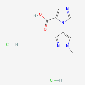 1-(1-methyl-1H-pyrazol-4-yl)-1H-imidazole-5-carboxylicaciddihydrochloride