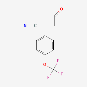 3-Oxo-1-[4-(trifluoromethoxy)phenyl]cyclobutanecarbonitrile