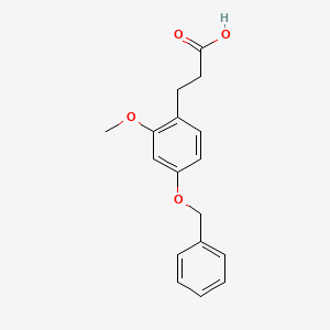 molecular formula C17H18O4 B13543341 3-[4-(Benzyloxy)-2-methoxyphenyl]propanoicacid 