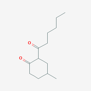 2-Hexanoyl-4-methylcyclohexan-1-one