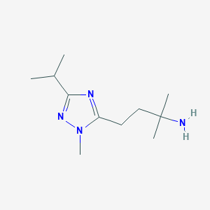 4-(3-Isopropyl-1-methyl-1h-1,2,4-triazol-5-yl)-2-methylbutan-2-amine