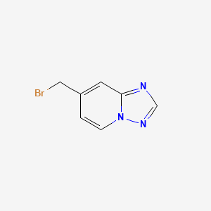 molecular formula C7H6BrN3 B13543388 7-(Bromomethyl)[1,2,4]triazolo[1,5-a]pyridine 