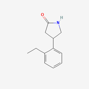 molecular formula C12H15NO B13543429 4-(2-Ethylphenyl)pyrrolidin-2-one 