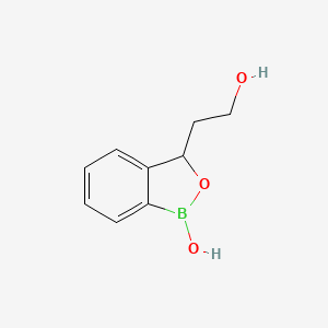 molecular formula C9H11BO3 B13543430 3-(2-Hydroxyethyl)-1,3-dihydro-2,1-benzoxaborol-1-ol 