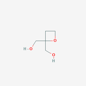 molecular formula C5H10O3 B13543445 [2-(Hydroxymethyl)oxetan-2-yl]methanol 