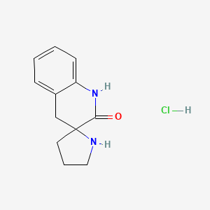 molecular formula C12H15ClN2O B13543448 2',4'-dihydro-1'H-spiro[pyrrolidine-2,3'-quinolin]-2'-one hydrochloride 