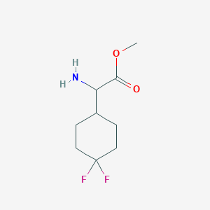 molecular formula C9H15F2NO2 B13543463 Methyl 2-amino-2-(4,4-difluorocyclohexyl)acetate 