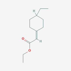 molecular formula C12H20O2 B13543477 Ethyl 2-(4-ethylcyclohexylidene)acetate 