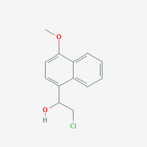 molecular formula C13H13ClO2 B13543480 2-Chloro-1-(4-methoxynaphthalen-1-yl)ethanol CAS No. 5471-36-3