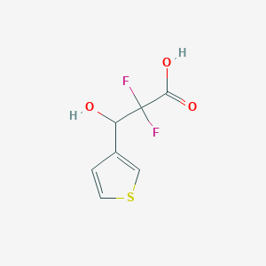 2,2-Difluoro-3-hydroxy-3-(thiophen-3-yl)propanoic acid