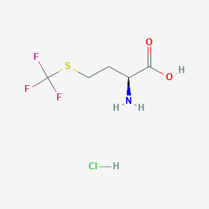 molecular formula C5H9ClF3NO2S B13543513 Trifluoromethionine hydrochloride 