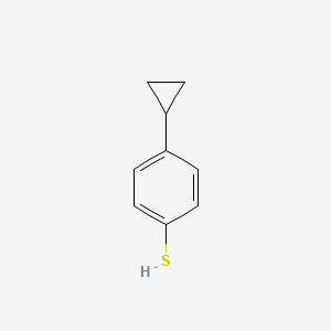 molecular formula C9H10S B13543541 4-Cyclopropylbenzene-1-thiol CAS No. 54997-86-3