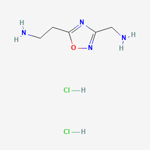 2-[3-(Aminomethyl)-1,2,4-oxadiazol-5-yl]ethan-1-amine dihydrochloride