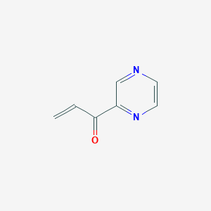 molecular formula C7H6N2O B13543548 1-(Pyrazin-2-yl)prop-2-en-1-one 